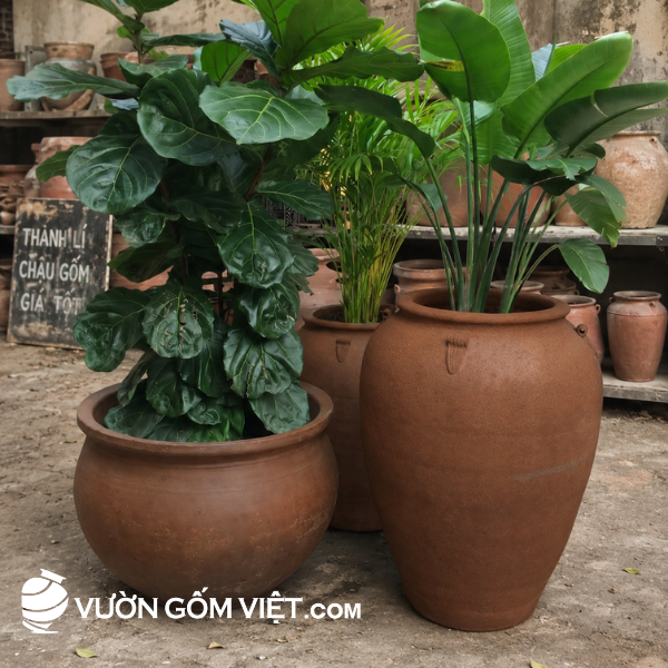 chậu trồng cây cũ