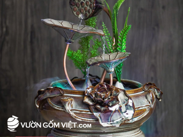 thác nước phong thủy mini để bàn