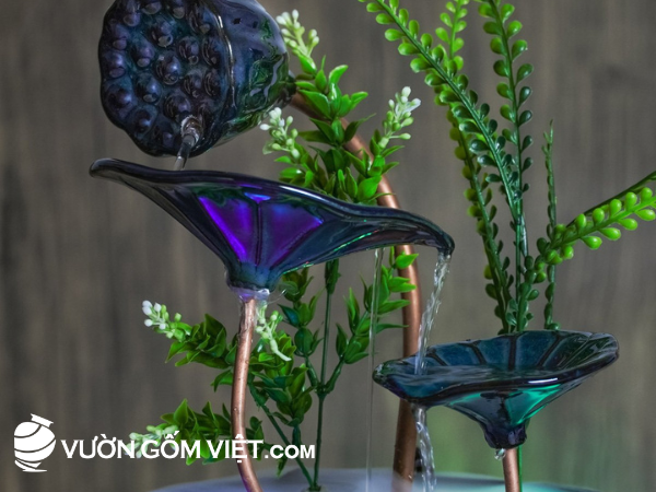 tiểu cảnh thác nước mini để bàn