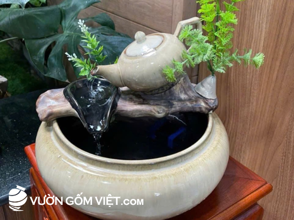 tiểu cảnh thác nước mini để bàn