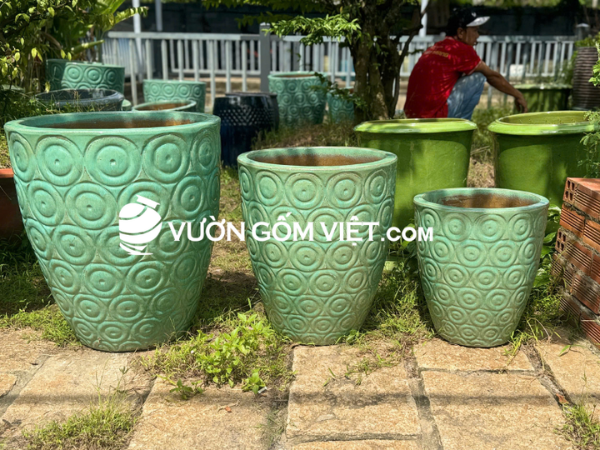 chậu gốm trồng cây