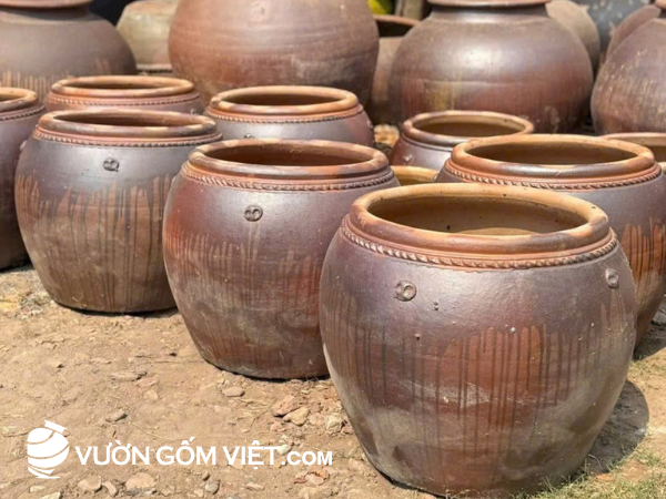 chậu đất nung đen