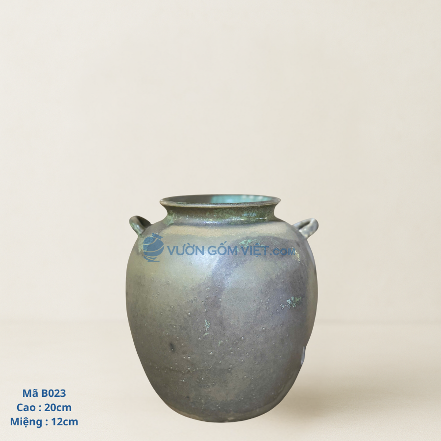Lọ Hoa Dáng Bầu 2 Quai - B023