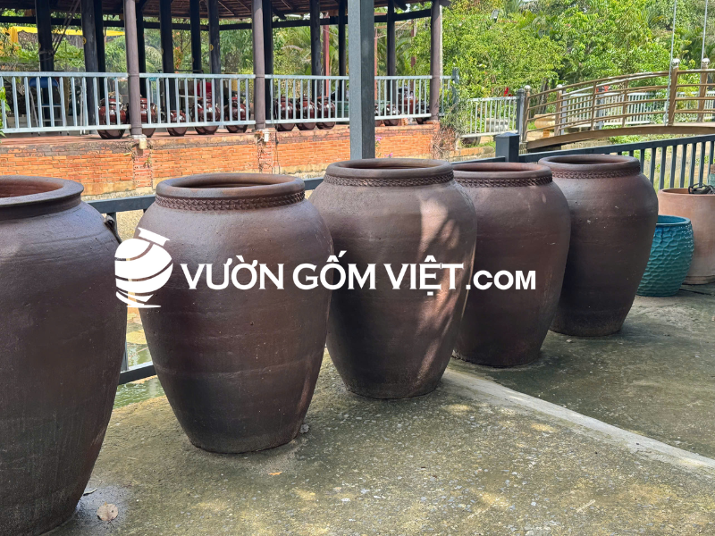 Chậu gốm đất nung trồng cây