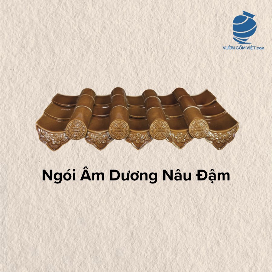 Ngói Âm Dương Nâu Đậm