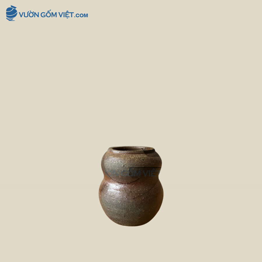 Bình Gốm Mộc Hồ Lô Cao 20cm