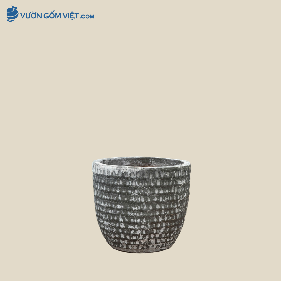 Chậu Đất Nung Giả Đá Cao 28cm - C010