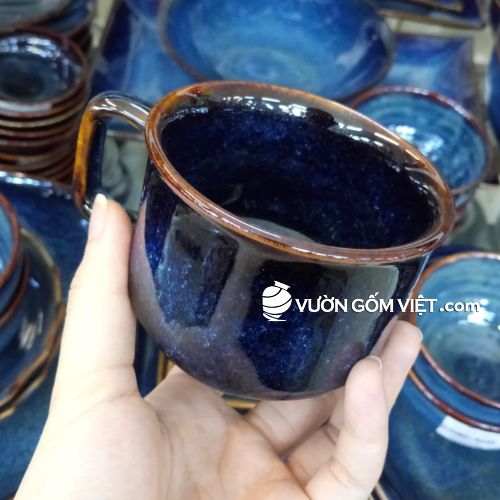 Tách cafe men hỏa biến xanh cao cấp