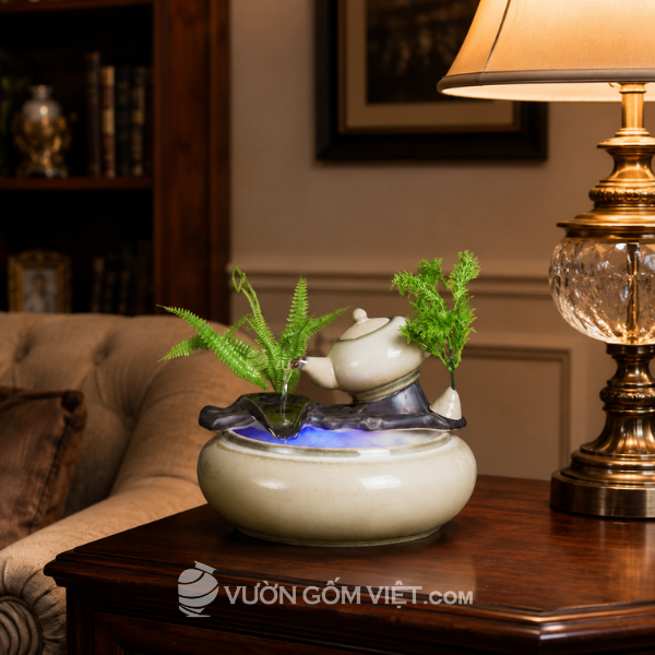 Bộ Thác Nước Phong Thủy Bình Trà