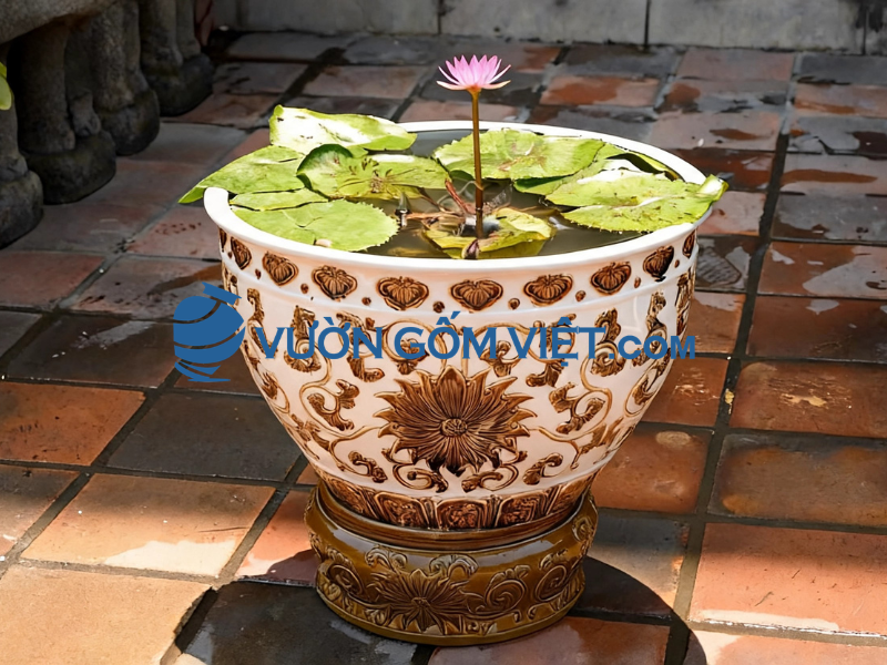 chậu gốm sứ Bát Tràng