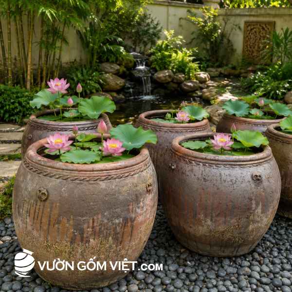 lu trồng sen nuôi cá