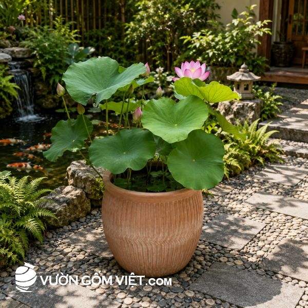 lu trồng sen nuôi cá
