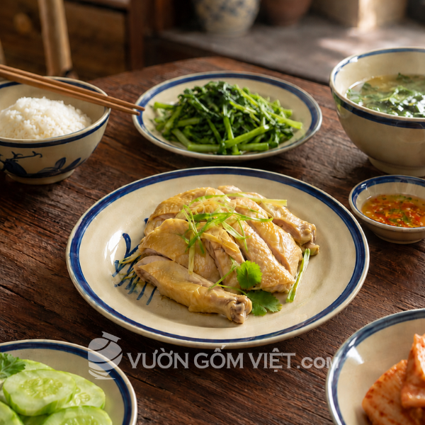 đĩa cạn vẽ gà