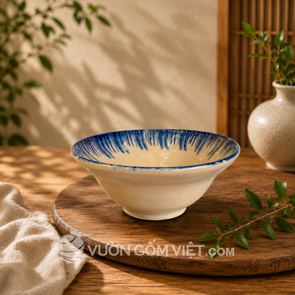 Chén yêu phết xanh