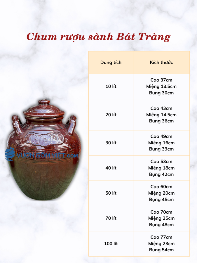chum sành ngâm rượu Bát Tràng