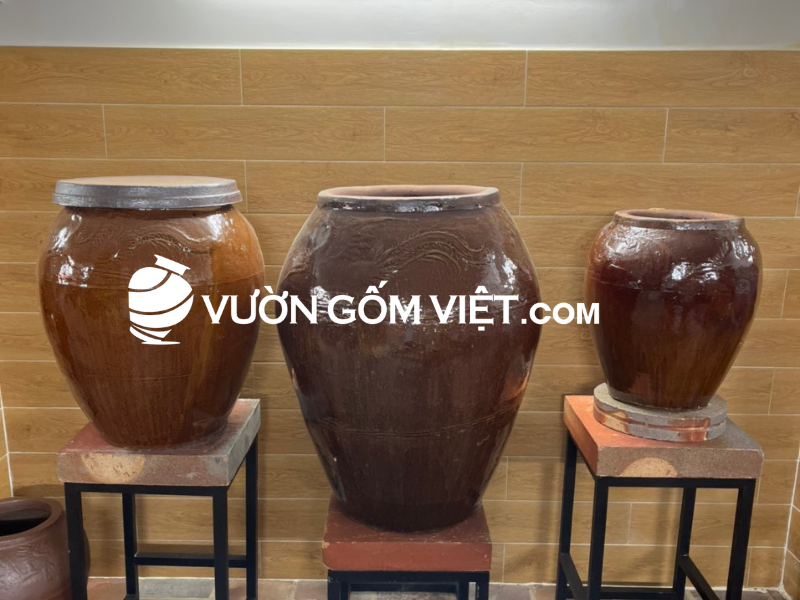 lu sành trồng sen, trồng súng