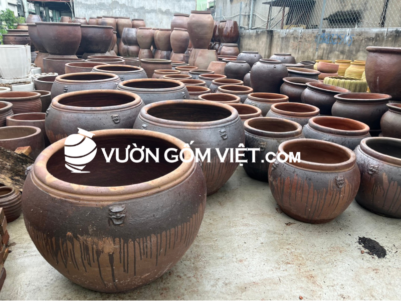 chậu đất nuôi cá