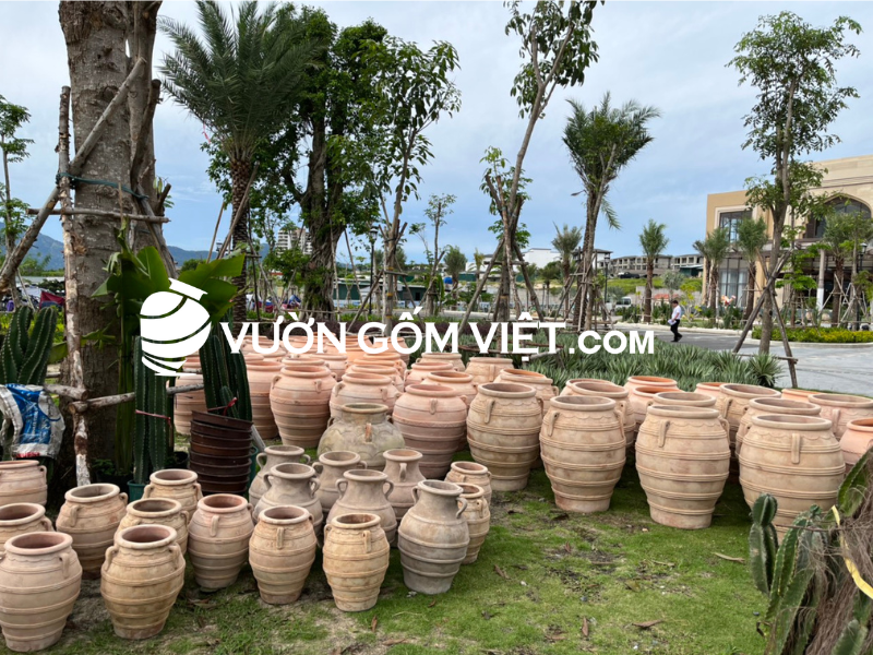 chậu đất nung phong cách địa trung hải