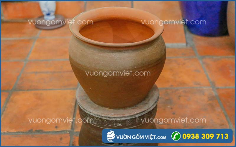Chậu trồng sen bằng gốm, sành