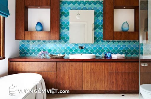 Gạch gốm sứ, gạch mosaic trang trí không gian khách sạn - resort