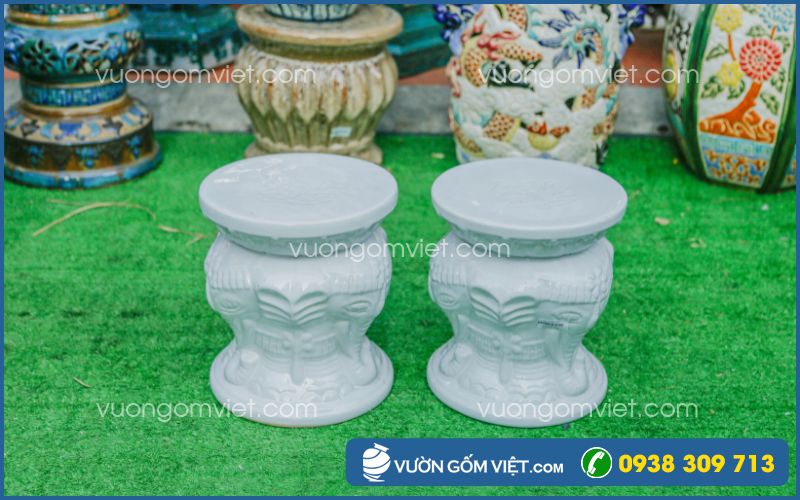 Đôn gốm sứ cỡ thấp