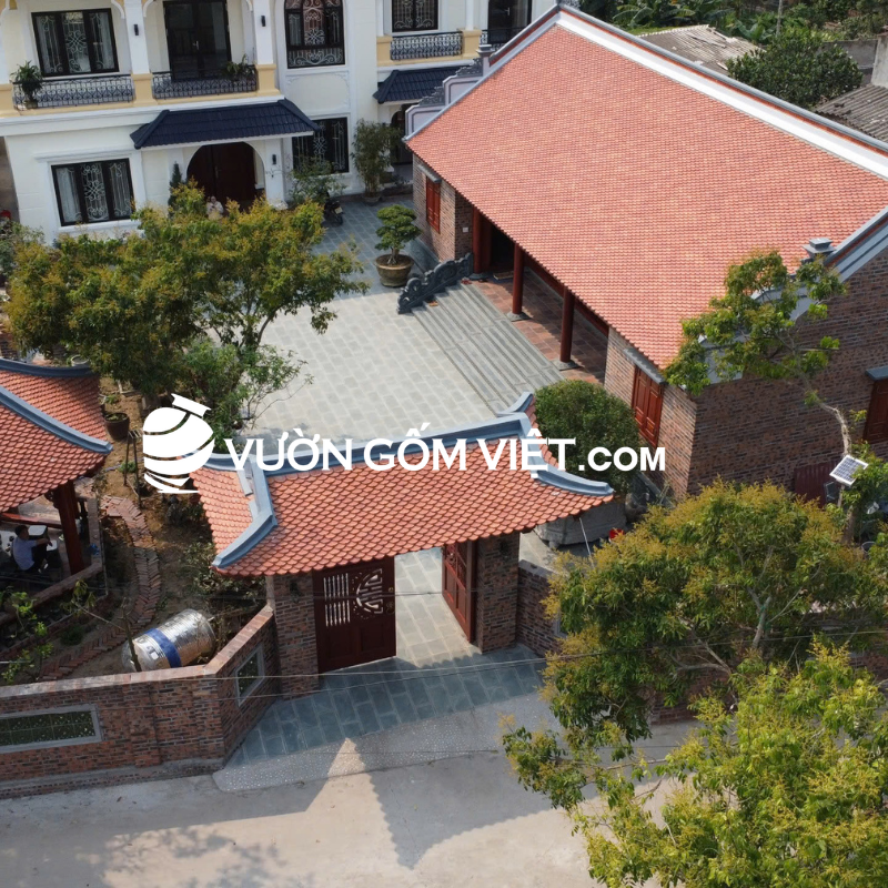 gạch xây không trát xây biệt thự