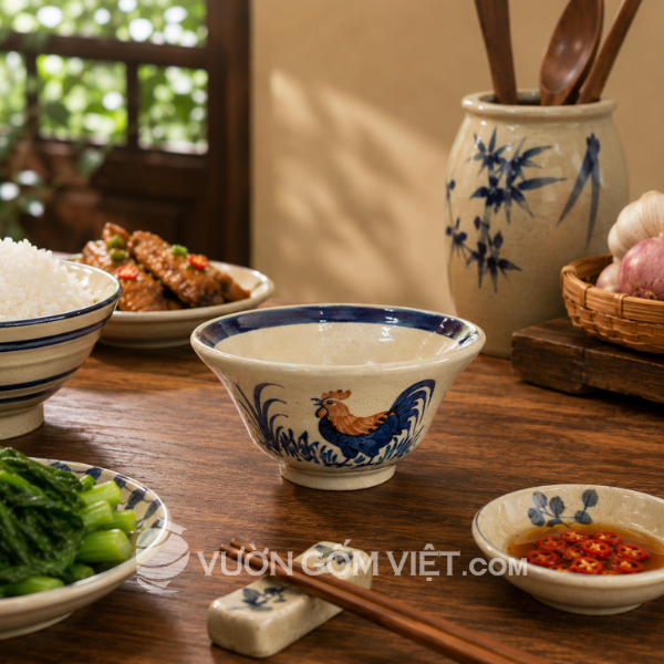 Chén yêu vẽ gà