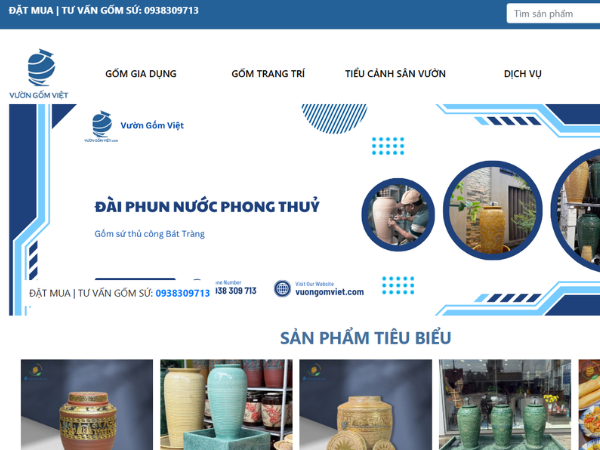 website Vườn Gốm Việt