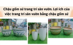 Chậu gốm sứ trang trí sân vườn. Lợi ích của việc trang trí sân vườn bằng chậu gốm sứ