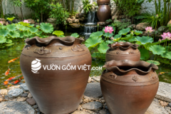 Địa chỉ bán lu, chum trồng sen nuôi cá ngoài trời đẹp, giá tốt