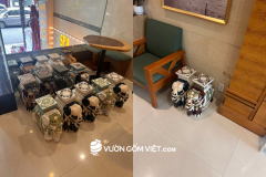 Decor nhà hàng khách sạn bằng gốm theo concept thương hiệu