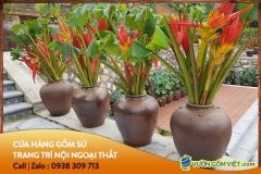 Gợi ý cách trang trí sân vườn đẹp nhất với đồ gốm